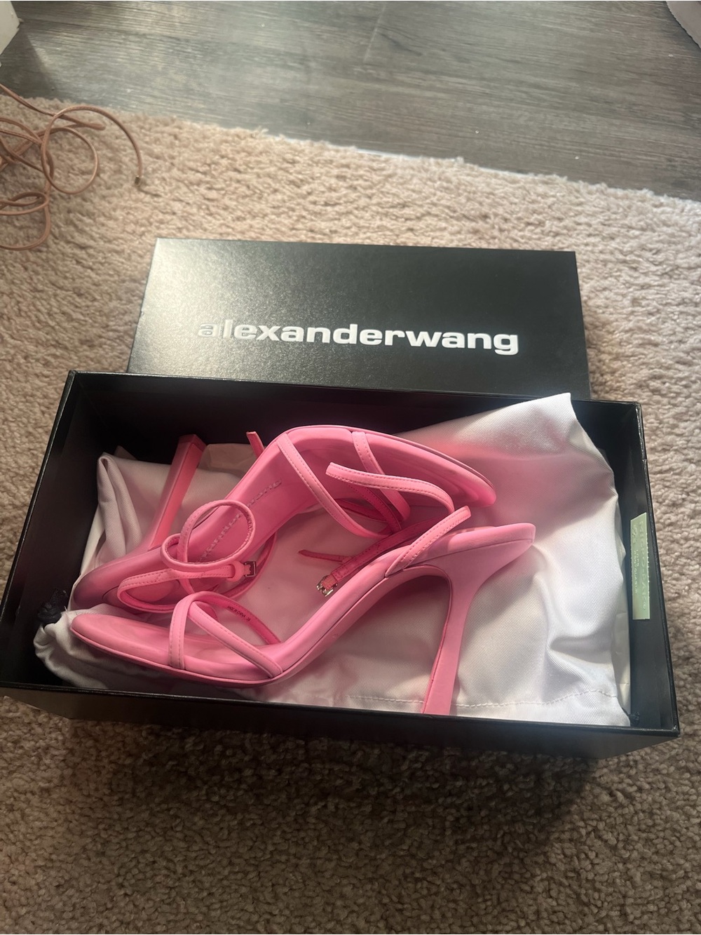 Alexander Wang Pink Strappy Stiletto Sandals